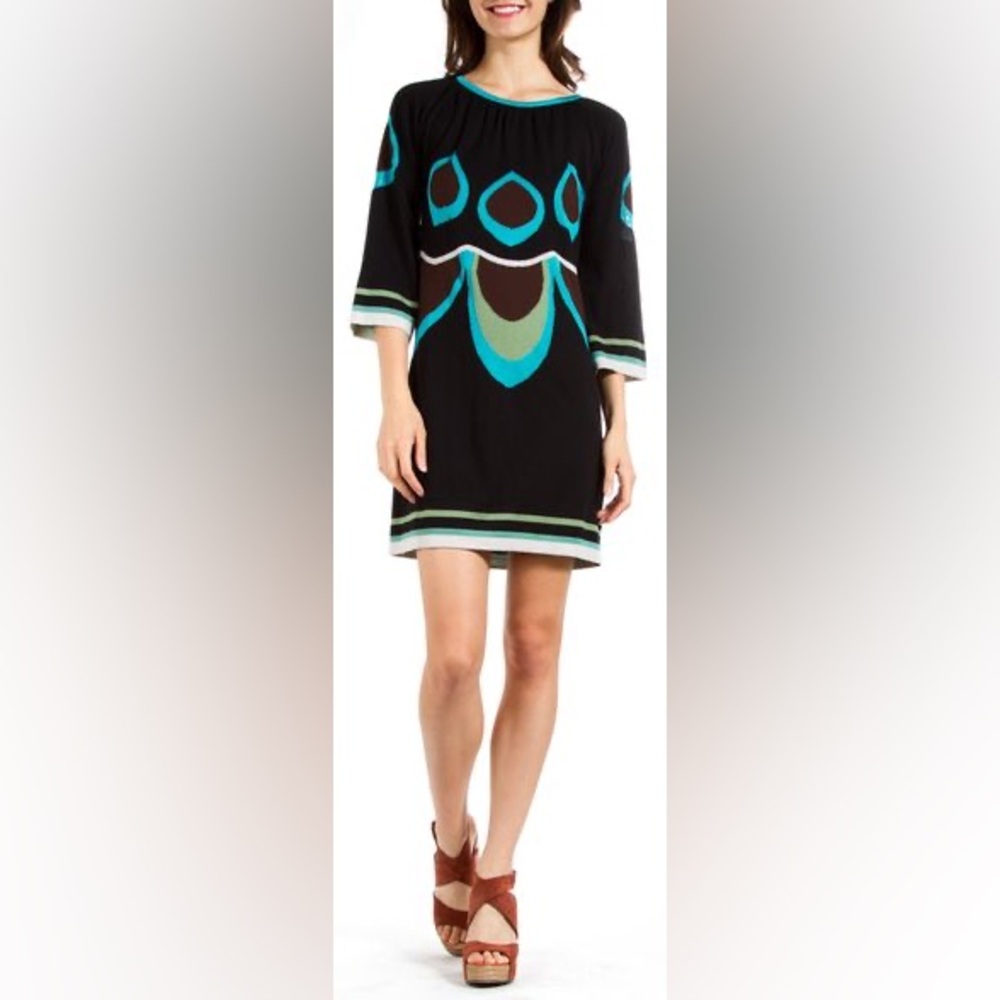 Missoni Black Patterned Peacock Knit Dress